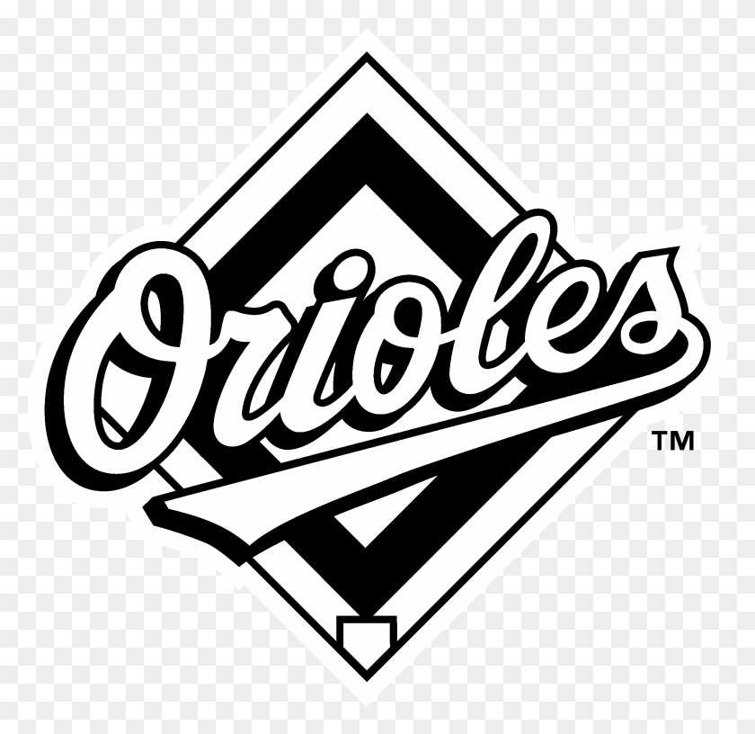 2191x2125 Baltimore Orioles 4 Logo Black And Ahite Baltimore Orioles, Symbol, Trademark, Dynamite HD PNG Download