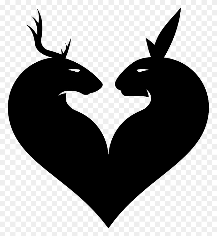 801x880 Bambi Amp Thumper Elk, Сердце, Этикетка, Текст Hd Png Скачать