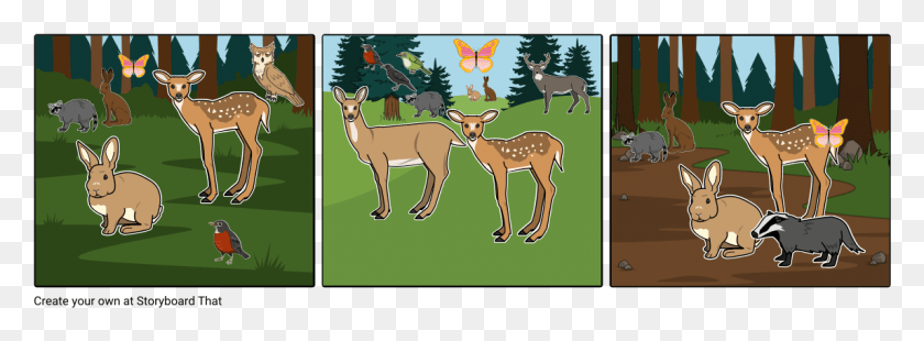 1145x368 Bambi Cartoon, Deer, Wildlife, Mammal HD PNG Download