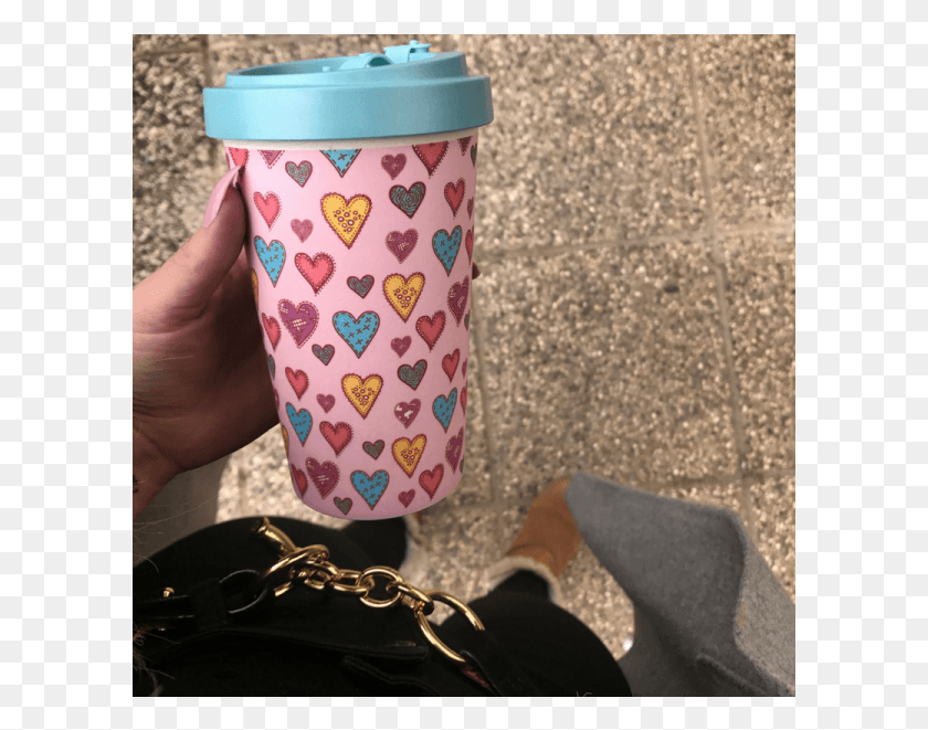 601x601 Bamboo Cup Candy Hearts Turquoise Blue Coffee Cup, Person, Human, Bottle HD PNG Download