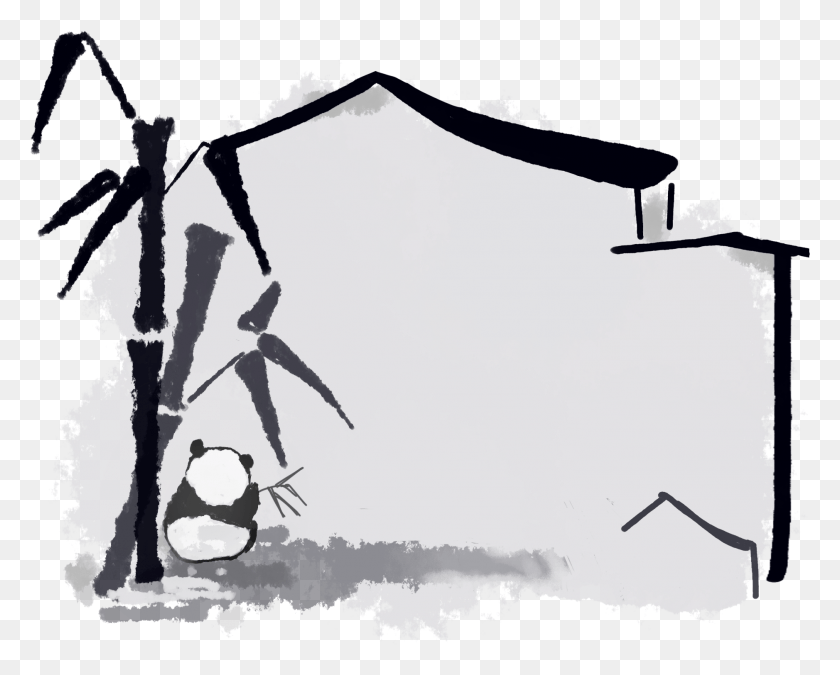 1878x1483 Бамбуковая Панда Jiangnan Карнизы И Psd Гигантская Панда, Птица, Животное Hd Png Скачать