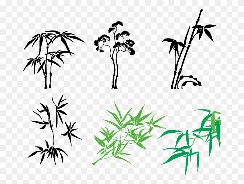 683x574 Bamboo Vector Illustrator Gráficos Vectoriales, Planta, Cáñamo, Hierba Hd Png