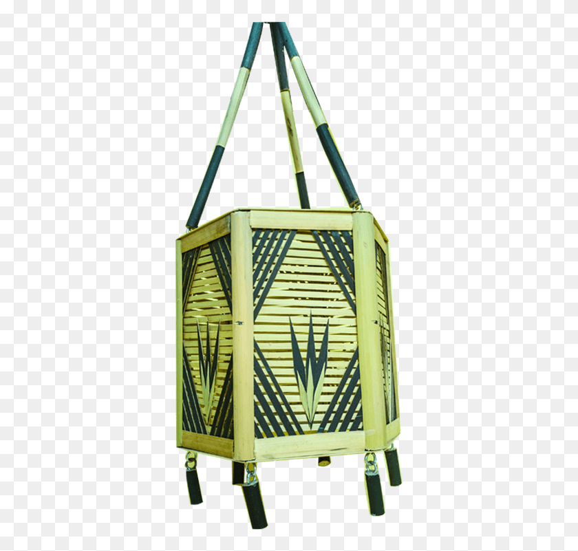 333x741 Bamboo Yellow And Brown Decorative Wall Hanging Lantern Tote Bag, Chair, Furniture, Plant HD PNG Download