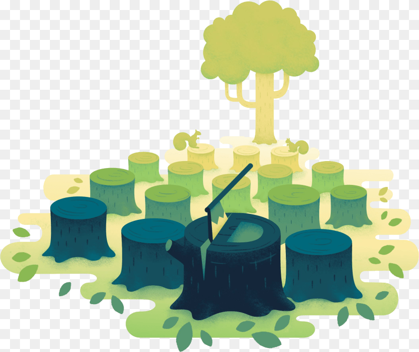 Ban Deforestation Illustration, Plant, Tree, Green, Tree Stump PNG