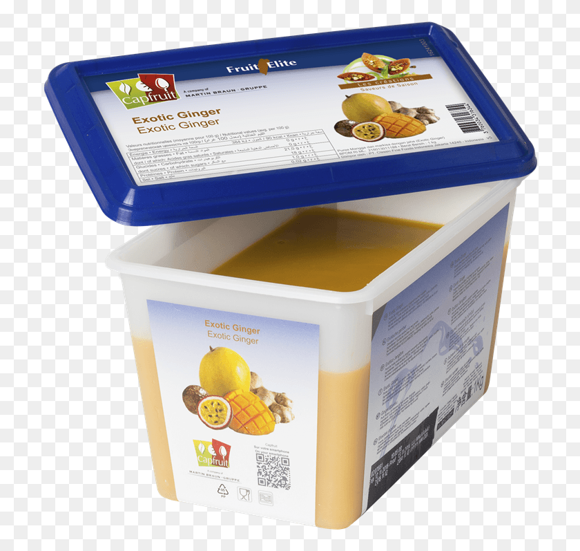 716x737 Descargar Png Banan Lime Ginger Capfruit Lemon Zest, Box, Food, Label Hd Png