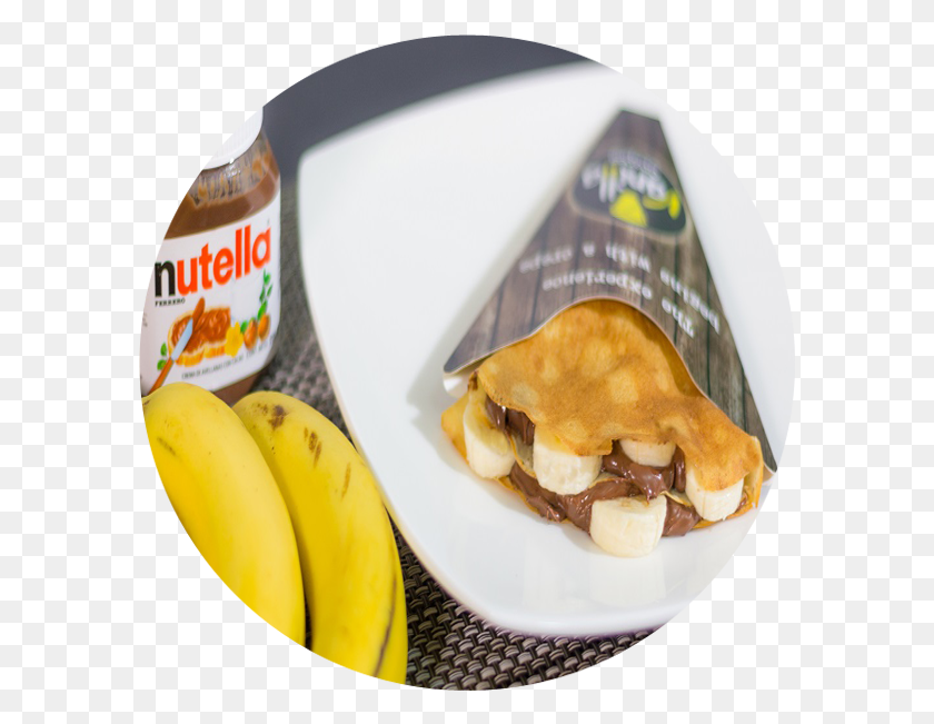 591x591 Descargar Png / Banana Amp Nutella Saba Banana, Fruta, Planta, Alimentos Hd Png