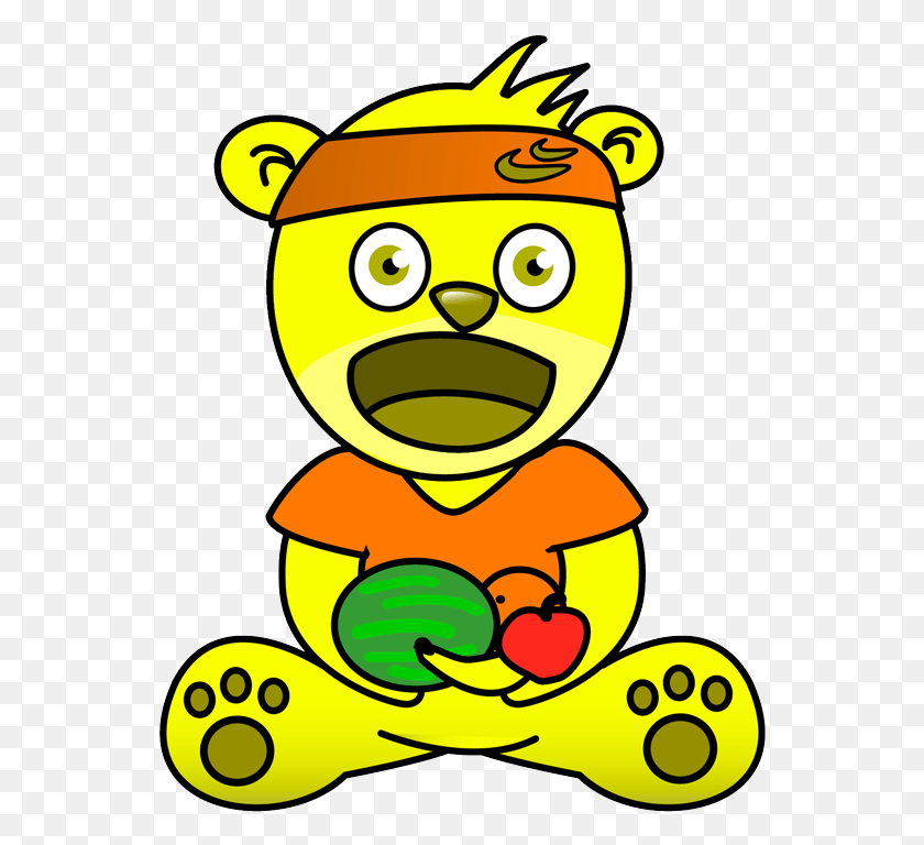 553x708 Banana Bear Cartoon, Graphics, Food HD PNG Download