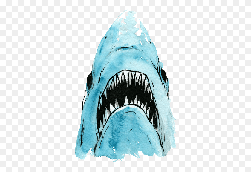 341x516 Bananas Transparent Shark Alex Pardee Jaws, Outdoors, Teeth, Mouth HD PNG Download