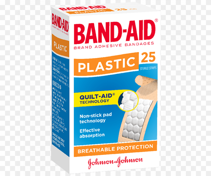 Band Aid Plastic Strips 25 Pack Band Aid, Bandage, First Aid Sticker PNG