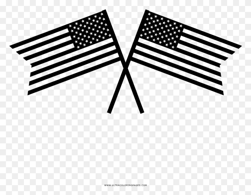 907x690 Бандера Де Estados Unidos Pgina Para Colorear Американский Флаг, Серый, Мир Варкрафта Png Скачать
