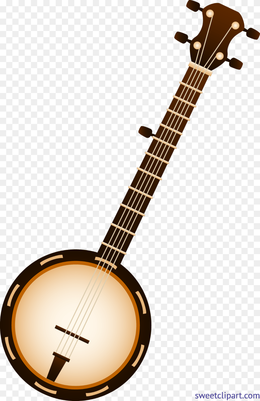 4802x7395 Banjo Clip Art, Musical Instrument, Guitar Sticker PNG