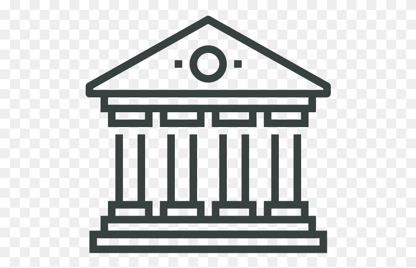 496x482 Bank Branch Icon History Pictogram, Gate, Text, Building HD PNG Download