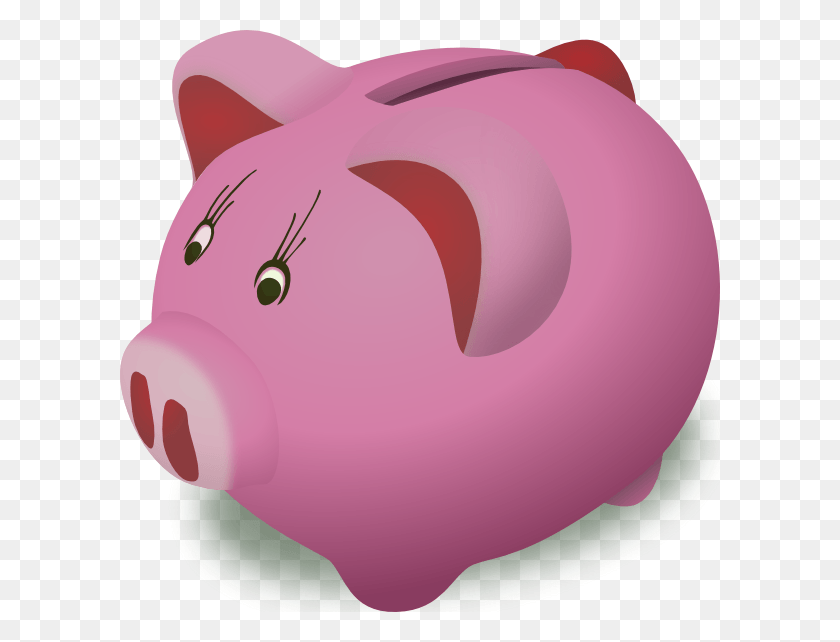 600x582 Bank Clipart Money Management Pink Piggy Bank Clip Art HD PNG Download