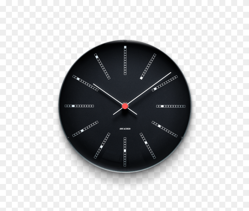 651x651 Bankers 29 Cm Arne Jacobsen Bankers Clock Black, Analog Clock, Wall Clock, Wristwatch HD PNG Download
