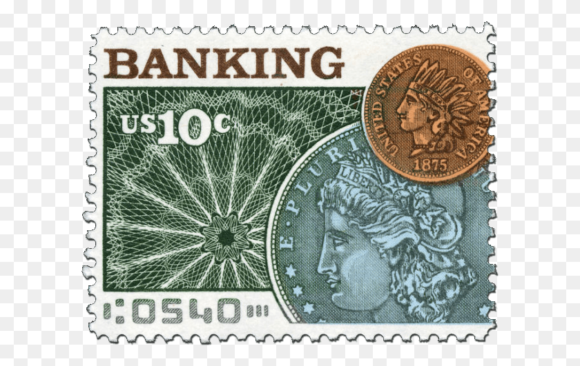 605x471 Banking Amp Commerce Issue Banking And Commerce Stamp, Postage Stamp, Rug, Money HD PNG Download
