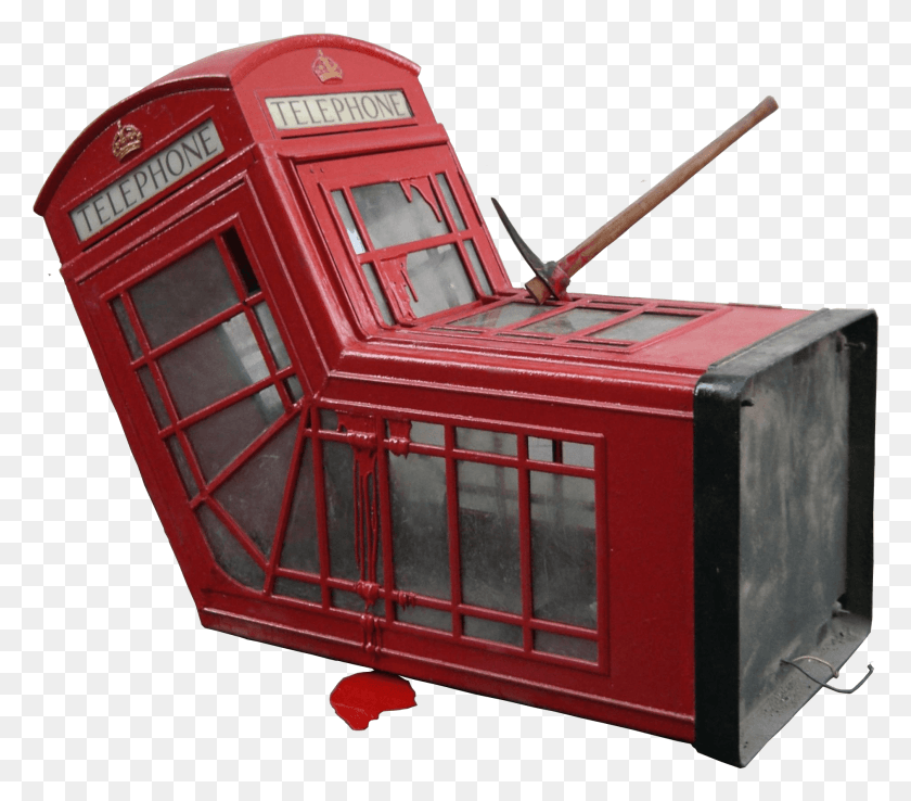 1883x1637 Banksy Death Of A Phone Booth London Uk 2006 Installation Exit Through The Gift Shop Artworks, Fire Truck, Truck, Vehicle HD PNG Download