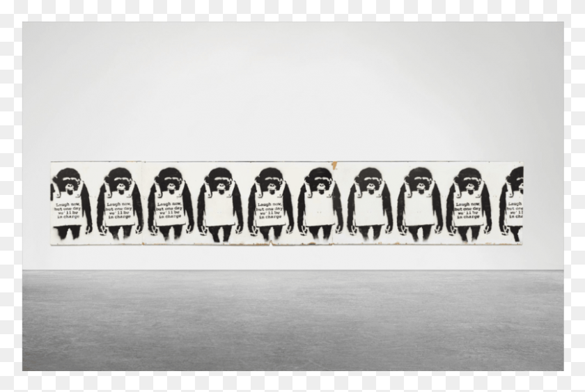 803x518 Banksy Is Giving His Painting Of Chimpanzees Overrunning, Clothing, Apparel, Person HD PNG Download