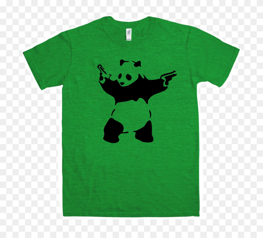 700x700 Banksy Kick Ass Panda T Shirt Imagenes De Color Negro Y Blanco, Clothing, Apparel, T-Shirt Hd Png