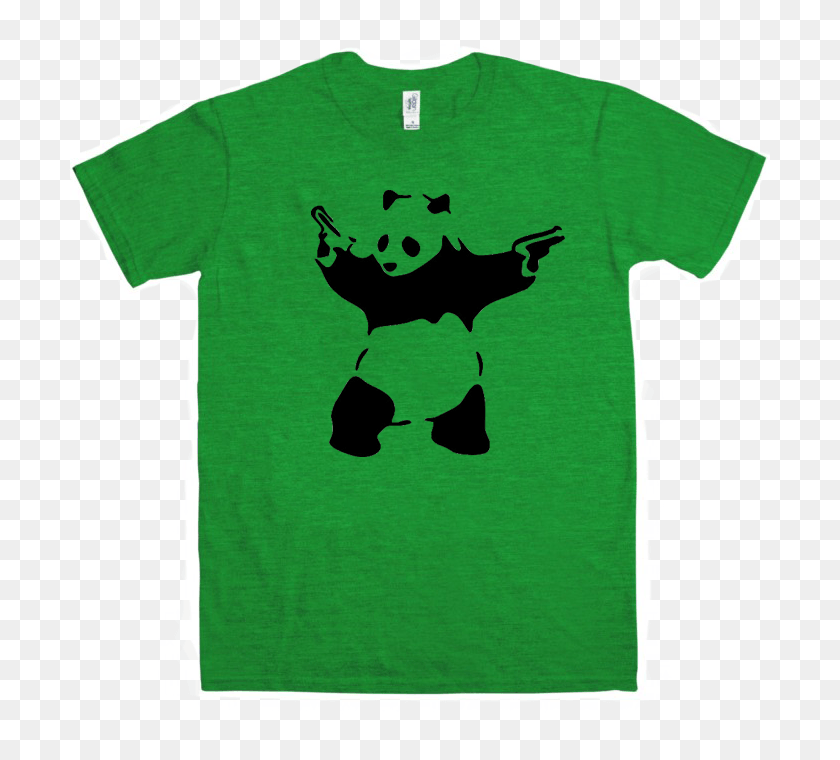 700x700 Banksy Kick Ass Panda T Shirt Imagenes De Color Negro Y Blanco, Clothing, Apparel, T-shirt HD PNG Download