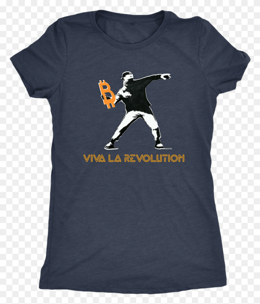 814x963 Banksy La Revolution Womens Polyester Tee Bitninja Design A Tshirt, Clothing, Apparel, T-shirt HD PNG Download