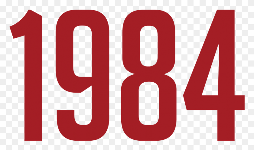 843x472 Banner 1984 George Orwell, Texto, Número, Símbolo Hd Png