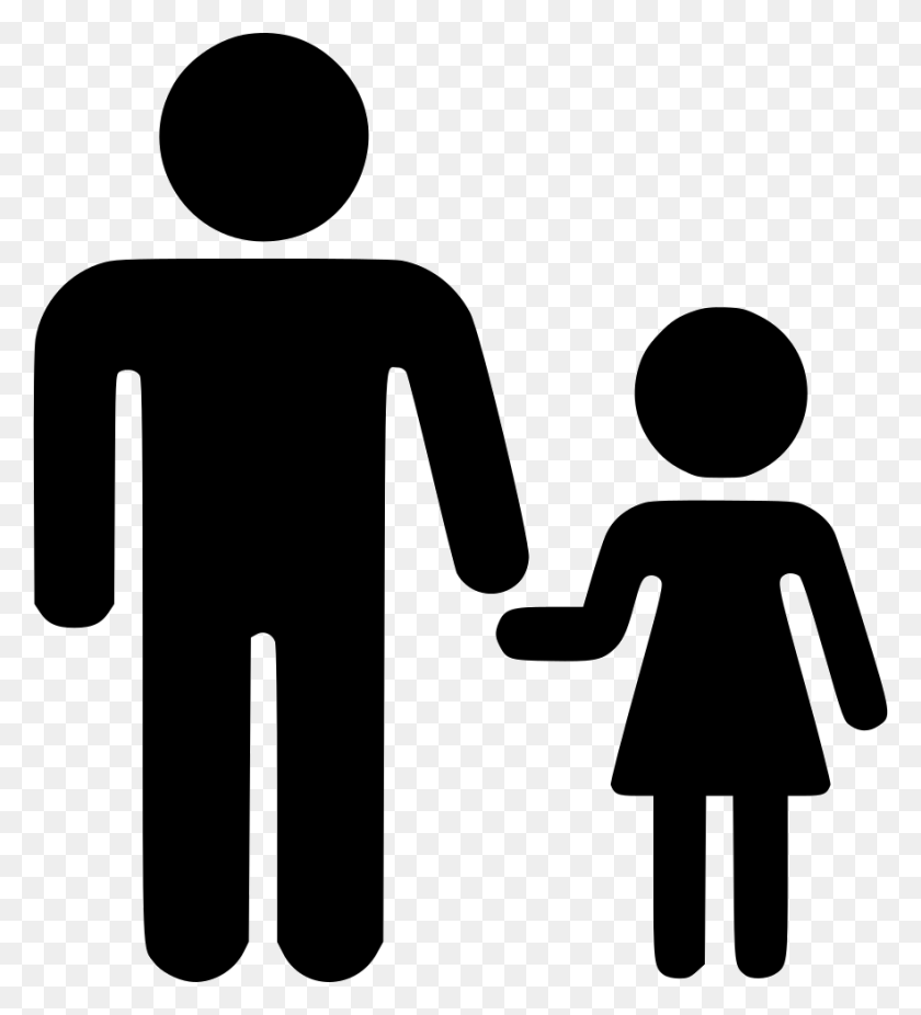 882x980 Banner Black And White Daughter Icon Free Daughter And Mother Transparent, Symbol, Hand, Sign HD PNG Download