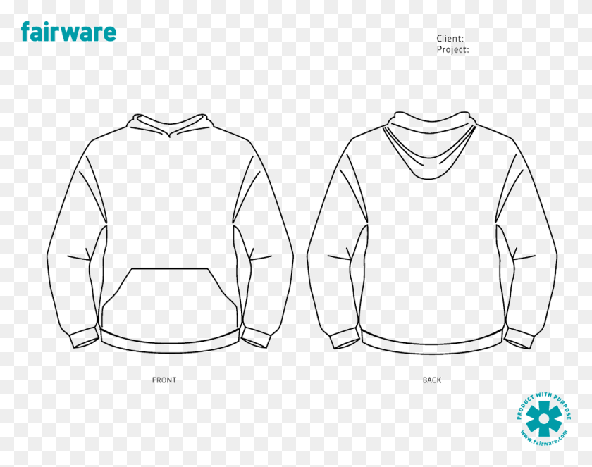 1000x774 Banner Black And White Drawing Hoodie Outline Printable Hoodie Design Template, Sleeve, Clothing, Apparel HD PNG Download