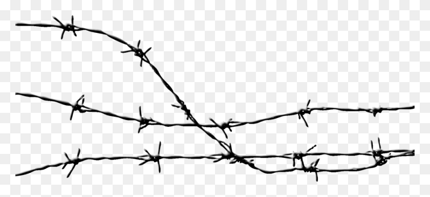 961x400 Banner Black And White Library Pleaseprayforwestpapua Barbed Wire Clipart Transparent, Wire HD PNG Download