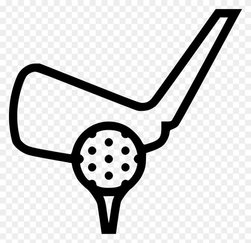 980x946 Descargar Png Banner Gratis Bat Hit Svg Icono De Pelota De Golf En Tee De Fondo Transparente, Tijeras, Blade, Arma Hd Png