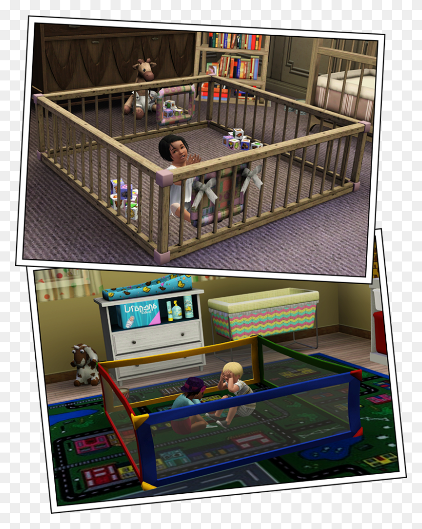 800x1018 Banner Free Library Around The Sims Free Downloads Children39s Playpen, Person, Human, Furniture HD PNG Download