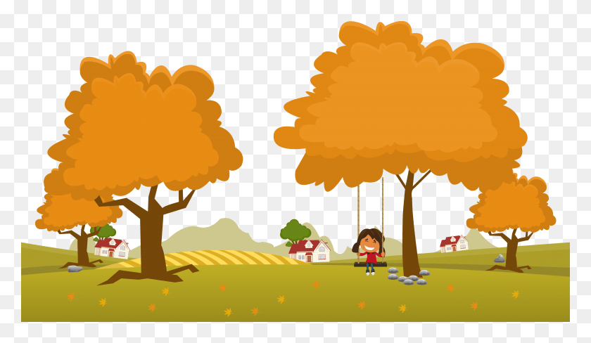 4167x2289 Баннер Free Stock Adobe Illustrator Иллюстрация Дизайн Осень, Супер Марио, Дерево, Завод Hd Png Скачать