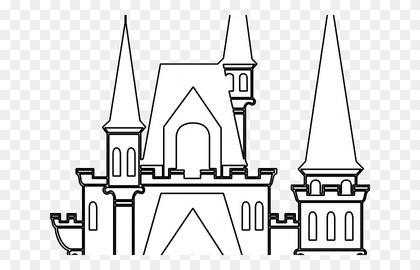 640x480 Banner Freeuse Stock Fortress Free On Dumielauxepices Black And White Clip Art Castles, Architecture, Building, Spire HD PNG Download