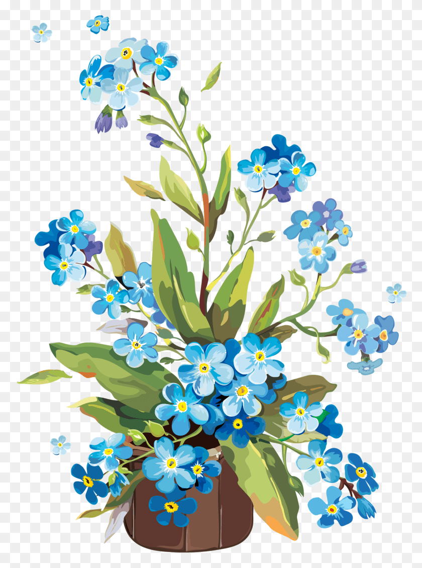 1311x1800 Banner Library Hydrangea Clipart Vector Watercolour Paintings Of Spring Flowers, Graphics, Floral Design HD PNG Download