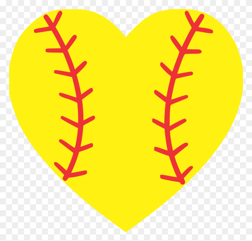 1024x975 Banner Library Library Softball Albb Blanks Heart Shaped Softball Clipart, Leaf, Plant, Heart HD PNG Download