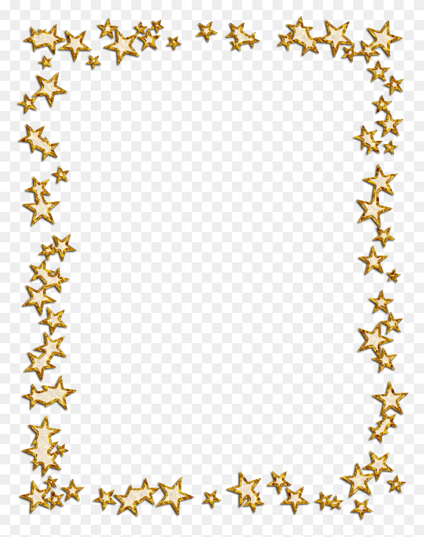 1195x1539 Баннер Библиотека Stock Techflourish Коллекции Границы Золотая Звезда Рамка, Символ, Звездный Символ Hd Png Скачать