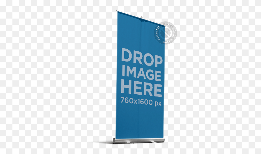 301x438 Banner Mockup Of A Roll Up Banner Banner, Text, Symbol, Sign HD PNG Download
