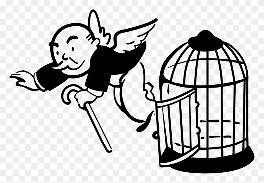 984x660 Banner Monopoly Man Clipart Get Out Of Jail Free Pass, Cupid, Stencil HD PNG Download