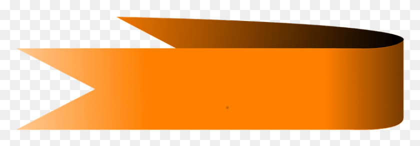 839x250 Descargar Png Banner Orange Graphic Banner Cinta Naranja, File Binder, File Folder, File Hd Png