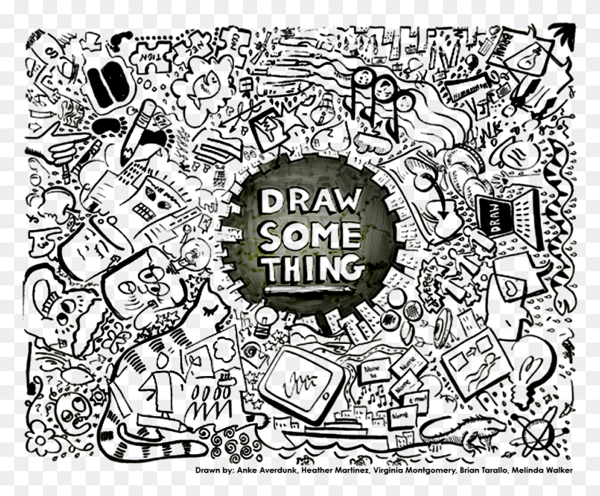 971x791 Descargar Png Banner Royalty Free Draw Something One Squiggly Illustration, Rug, Doodle Hd Png