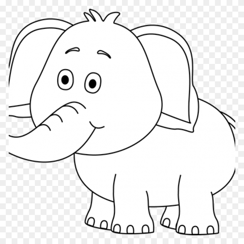 1024x1024 Banner Royalty Free Stock Outline Camping Hatenylo Cartoon White Elephant, Mammal, Animal, Wildlife HD PNG Download