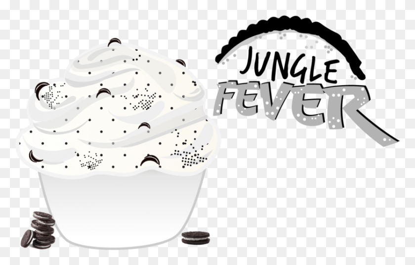 833x509 Banner Transparent Fever Clipart Black And White, Cream, Dessert, Food HD PNG Download