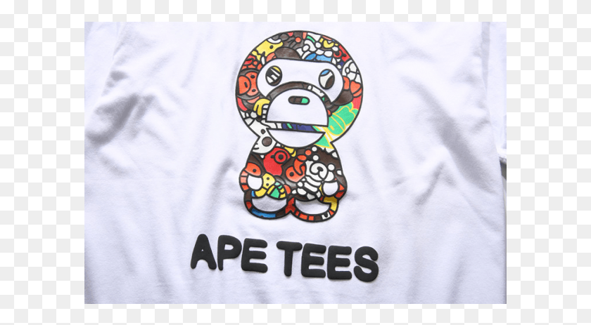 601x403 Bape Monkey, Label, Text, Clothing HD PNG Download