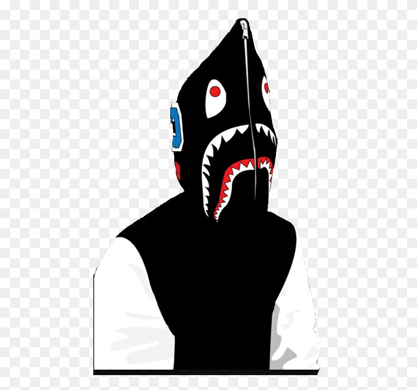466x726 Bape Shark Logo Bape Shark, Person, Human, Clothing HD PNG Download