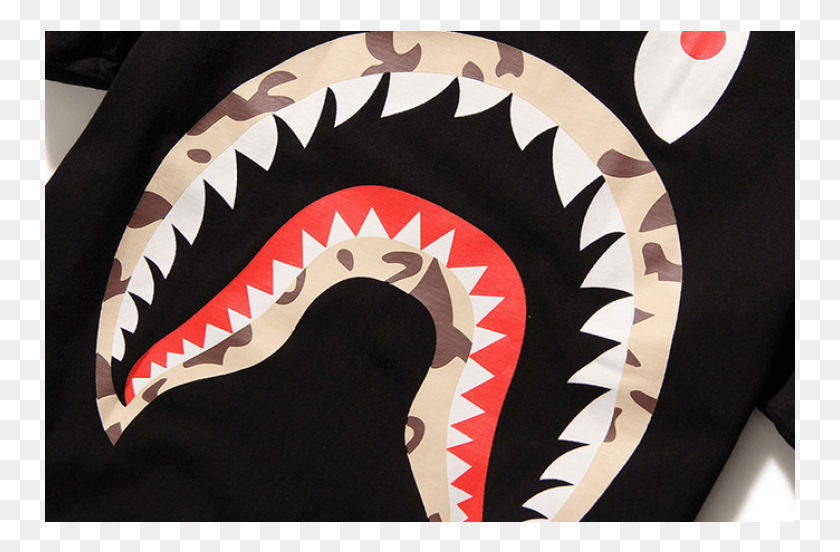 751x492 Descargar Png / Bape Shark Logo Stussy Bape Camo T Shirt, Gráficos, Arte Moderno Hd Png