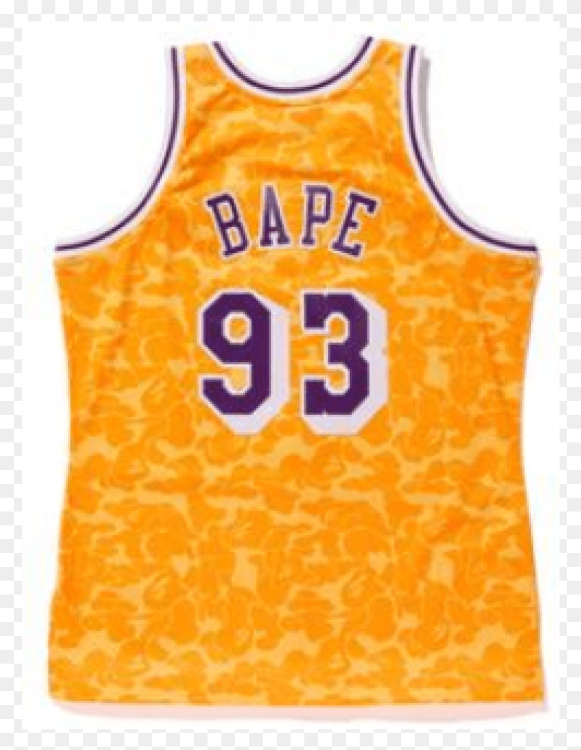778x1025 Bape X Mitchell Amp Ness La Lakers Lakers Jersey, Clothing, Apparel, Shirt HD PNG Download