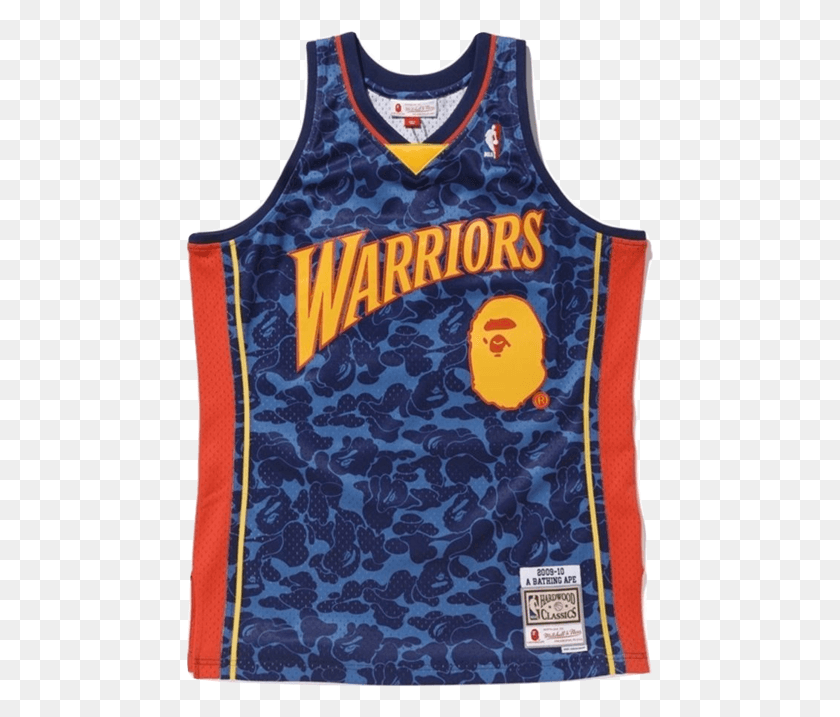 469x657 Bape X Mitchell Amp Ness Warriors Abc Basketball Swingman Bape Mitchell And Ness, Clothing, Apparel, Rug HD PNG Download