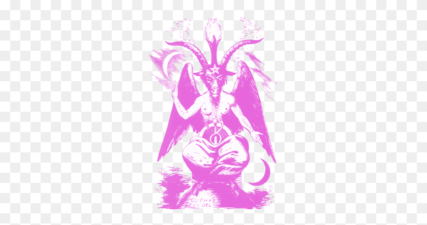 255x383 Baphomet Occult Pagan Pink Magic Magick Devil Transgender, Poster, Advertisement HD PNG Download