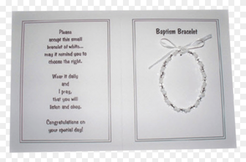 913x578 Baptism Bracelet With Card, Text, Home Decor HD PNG Download