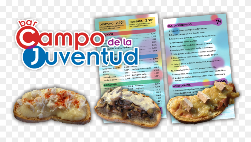889x474 Bar Campo De La Juventud Chili Dog, Text, Pizza, Food HD PNG Download