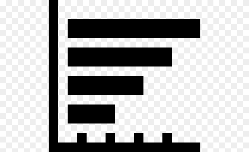 Bar Chart Icon, Gray Sticker PNG